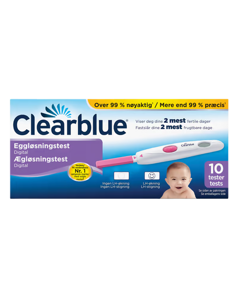 Clearblue digital eggløsningstest 10 stk, 809034