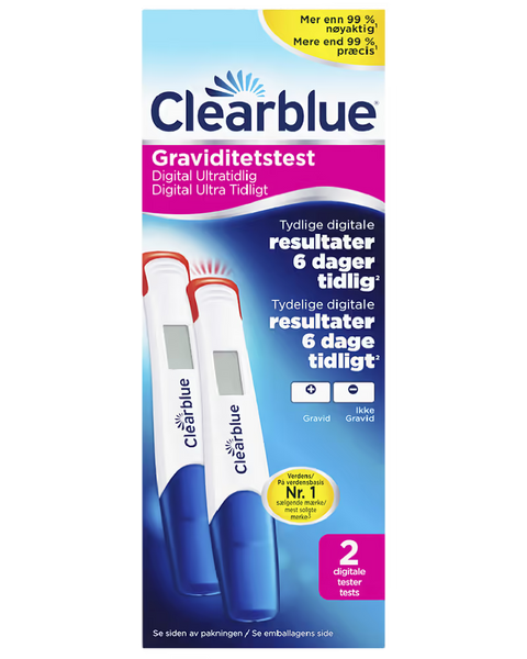 Clearblue Digitalt Ultratidlig Graviditetstest 2 stk, 968816