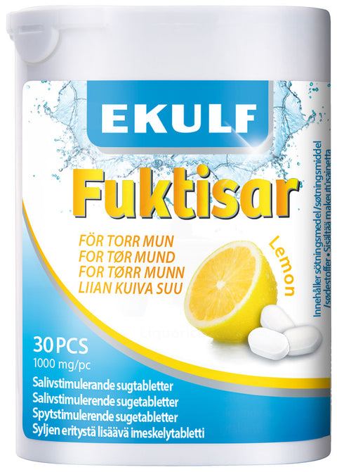 Ekulf Fuktisar sugetabletter sitron 30 stk, 949174