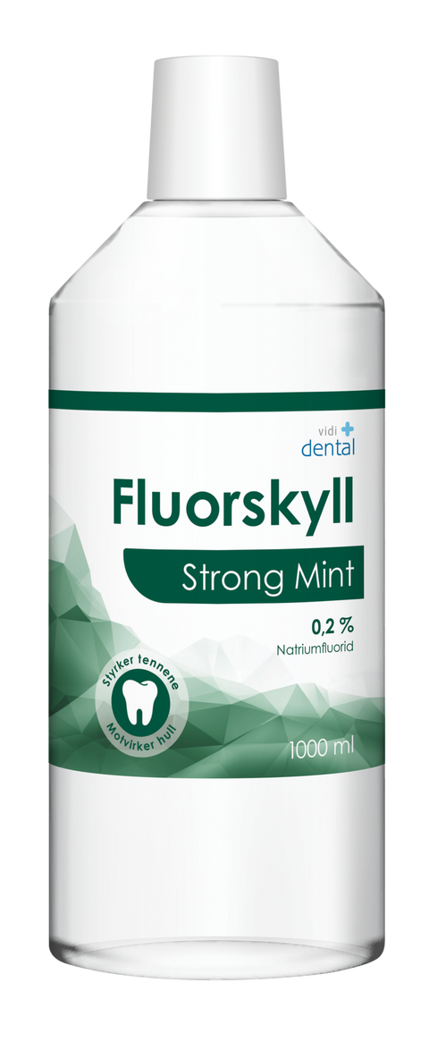 Vidi dental fluorskyll 0,2 % strong mint 1000 ml,  985259