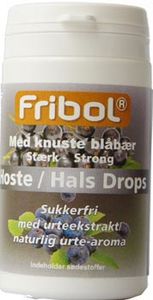 Fribol Hoste/Hals Blåbær drops u/sukker 60 g,  903942