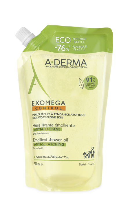 A-Derma Exomega Control Shower Oil refill 500 ml, 965419