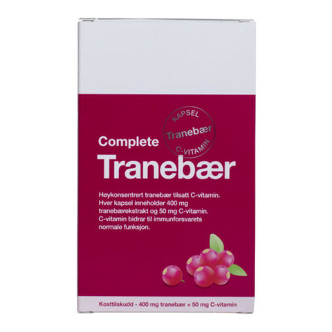 Complete tranebær m/C-vitamin Kaps 400 mg/50 mg, 906053