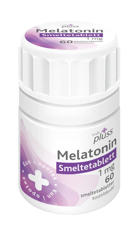 Vidi Pluss Melatonin smeltetablett 1mg 60 stk, 962073