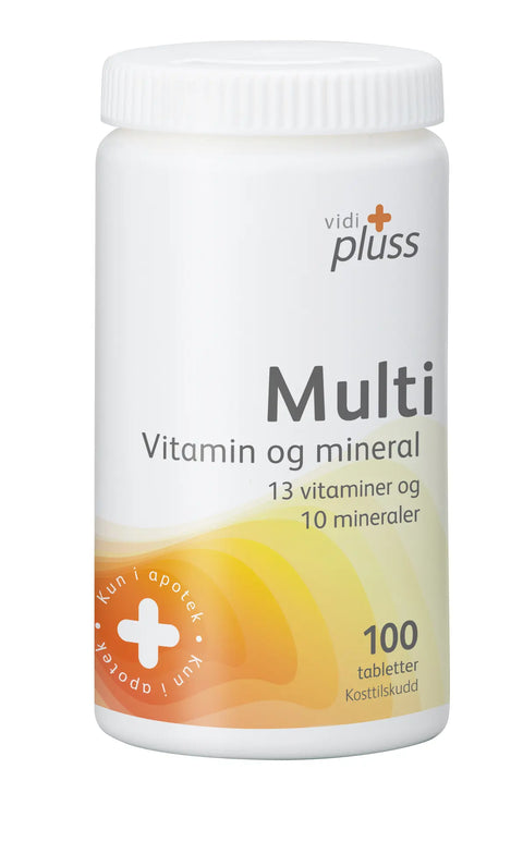 Vidi pluss multi vitamin- og mineral 100 tabletter, 851965