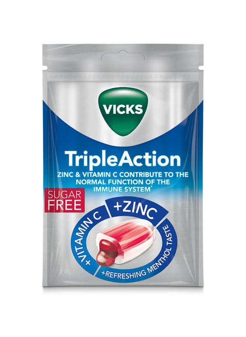 Vicks Triple Action halstablett 72 g, 905191