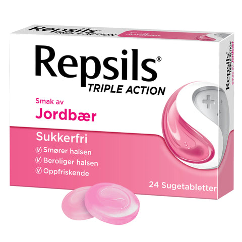 Repsils Triple Action jordbær 24 stk, 949626