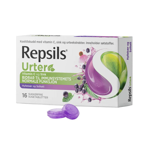 Repsils med Repsils Urter Hyllebær og Solhatt 16 stk, 955085