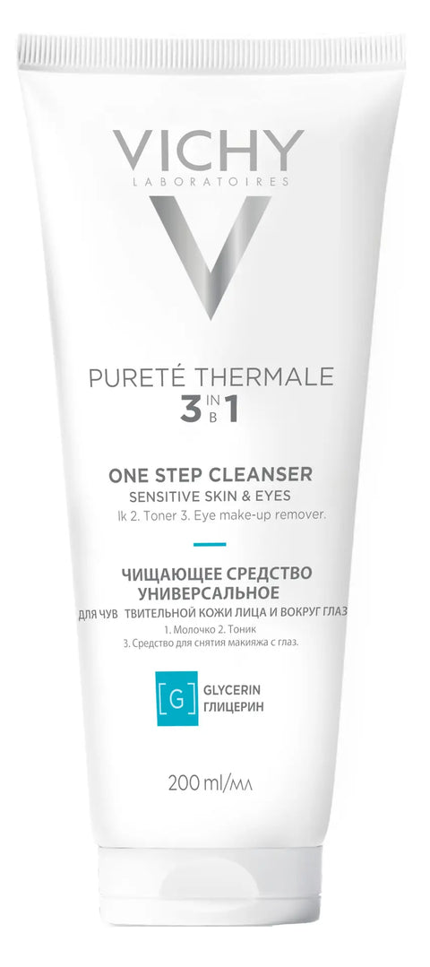 Vichy Pureté Thermale 3-i-1 ansiktsrens 200ml, 902488