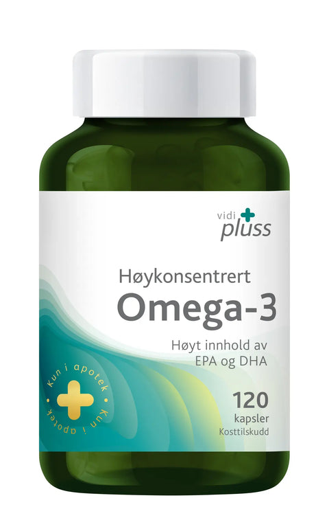 Vidi pluss Omega-3 høykonsentrert 120 kapsler, 844523