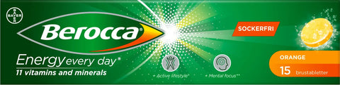 Berocca Energy brusetablett med appelsinsmak 15 stk, 829755