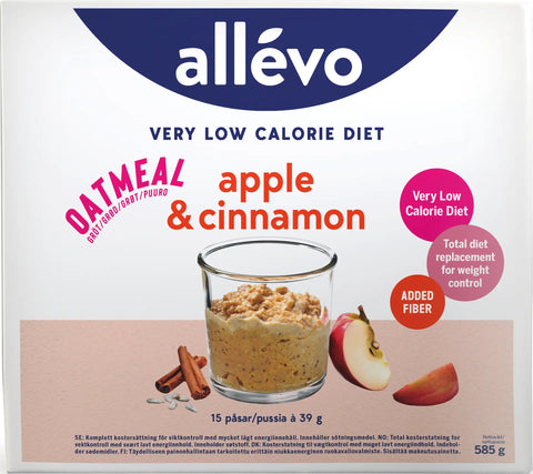 Allevo VLCD grøt apple & cinnamon 15x39 g, 828834
