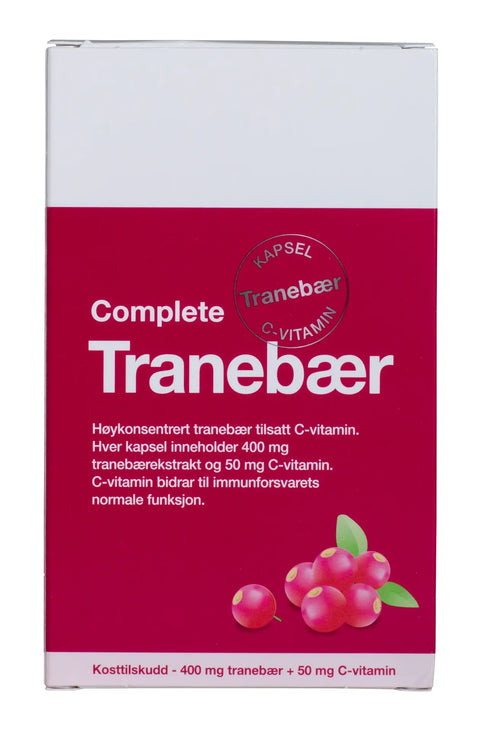 Complete tranebær m/C-vitamin 400 mg/50 mg 60 kapsler, 906053