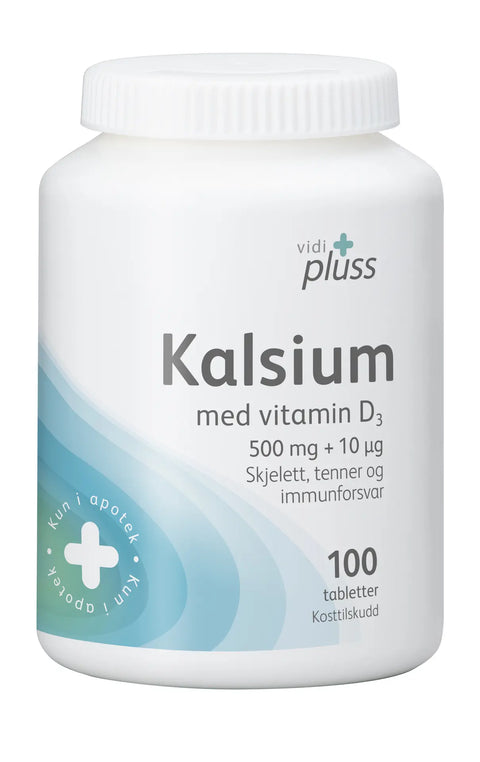 Vidi pluss kalsium m/D-vit 100 tabletter, 910409