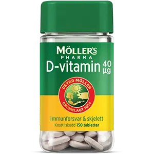 Möller's Pharma D-vitamin 40µg 150 tabletter, 909223