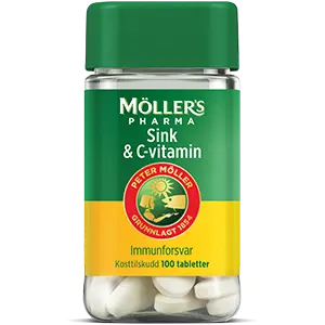 Möller's Pharma Pharma Sink & C-vitamin 100 tabletter, 819064