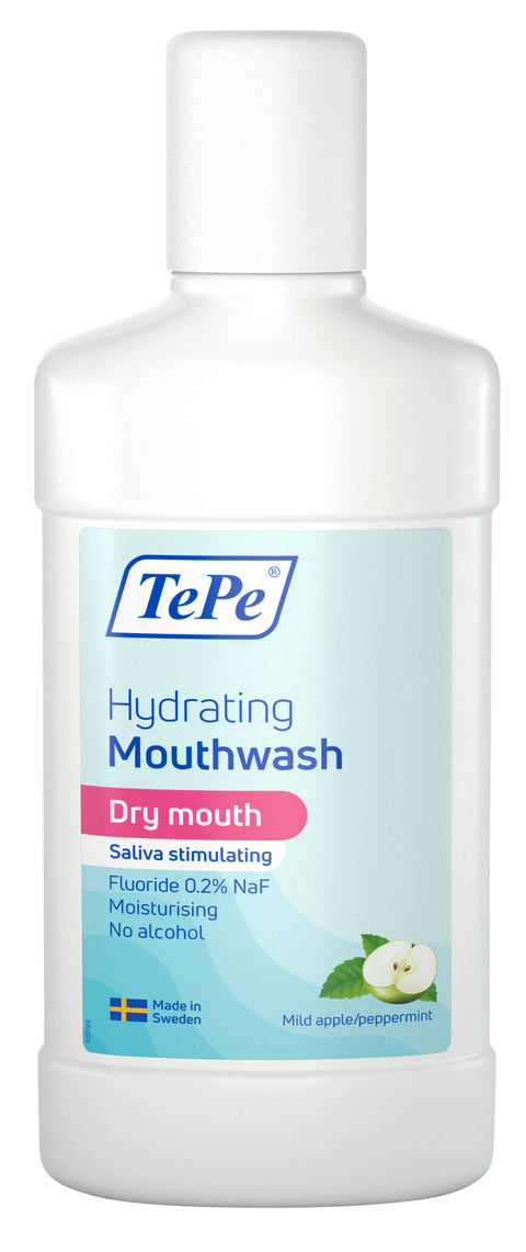 TePe Hydrating Mouthwash mild eple- og peppermyntesmak 500 ml, 969149