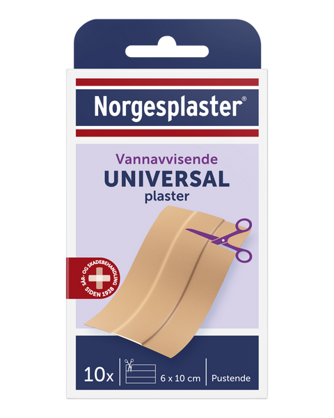 Norgesplaster universal plaster 6x10 cm 10 stk, 826586