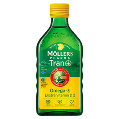 Möller's Pharma tran med sitronsmak og D-vitamin 250 ml, 870964