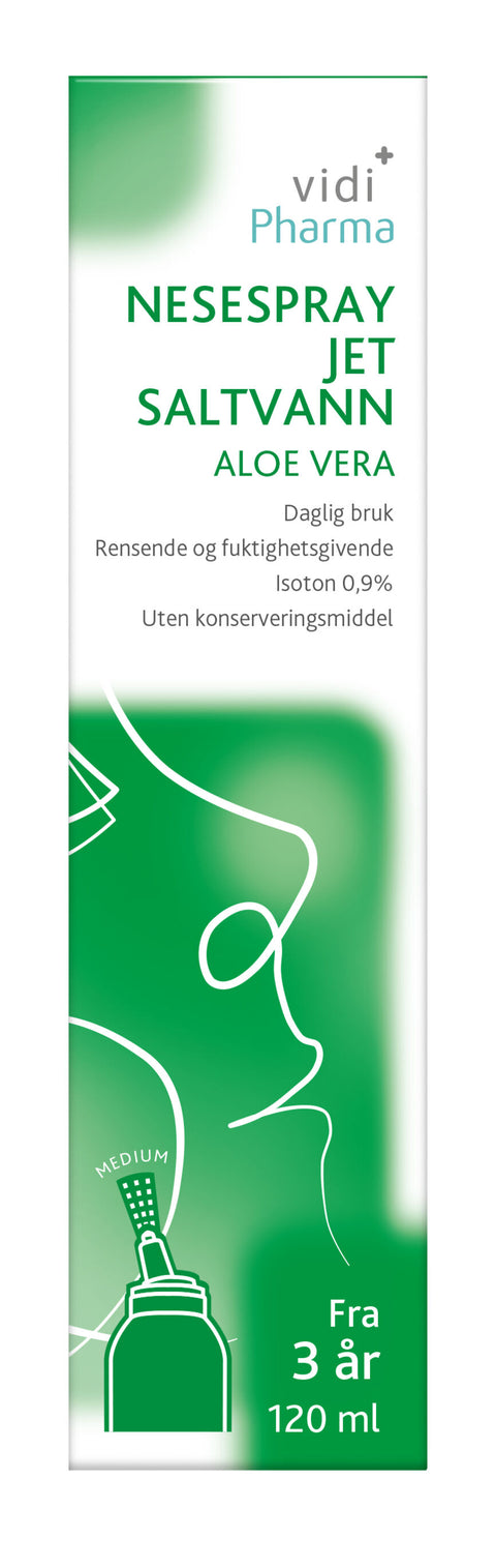 Vidi Pharma nesespray jet saltvann aloe vera 120 ml,  895091