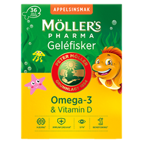 Möller's Pharma Omega 3 gelefisk 36 stk, 964904