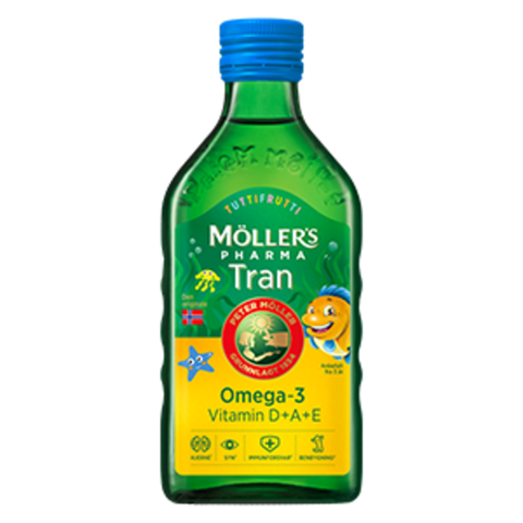 Möller's Pharma tran med tuttifruttismak 250 ml, 969997