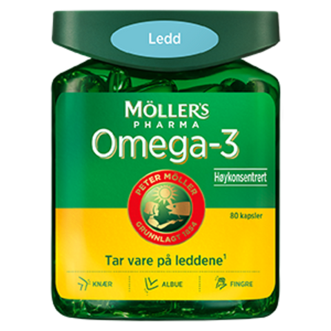 Möller's Pharma Omega-3 ledd 80 kapsler,  981481