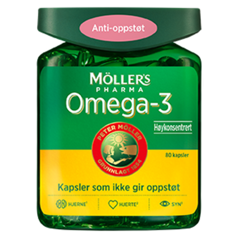 Möller's Pharma Omega-3 antioppstøt 80 kapsler,  988958