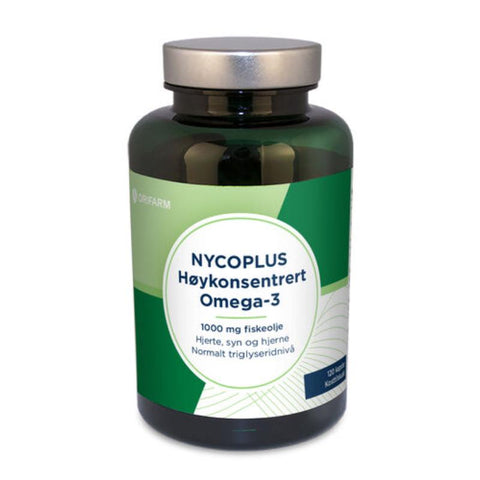 Nycoplus høy omega-3 Kaps 1000 mg fiskeolje 120 kapsler, 903527