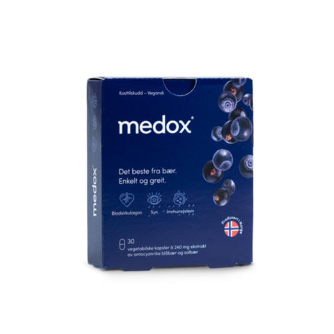 Medox Antocyaner fra blåbær og solbær 80 mg 30 kapsler, 810805